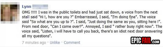 Scene: bathroom Conversation Fail