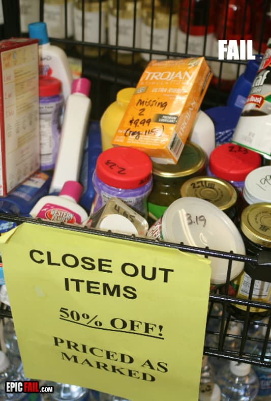 Moment: condom Sale Fail