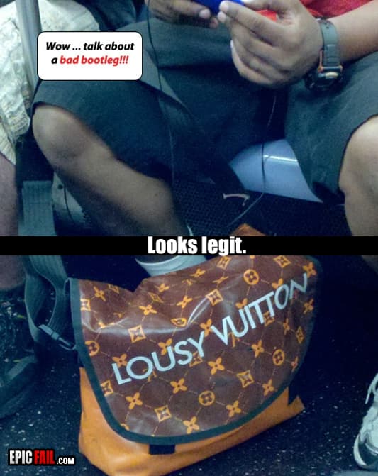 Scene: designer Bag Fail
