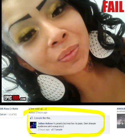 Watch: eyebrows Fail