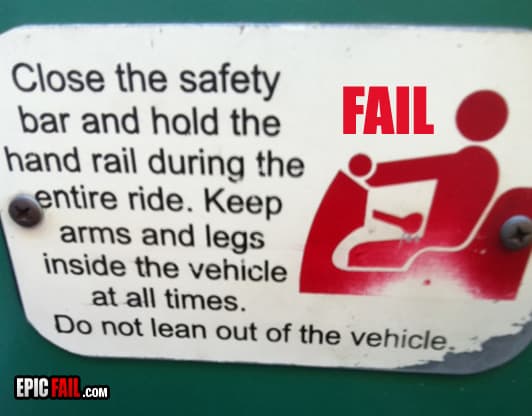 Caught on camera: sign Fail