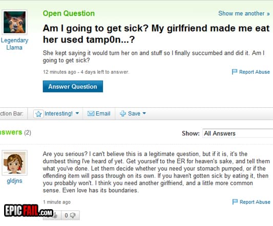 Scene: boyfriend Fail