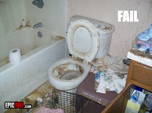 Scene: cleanliness Fail