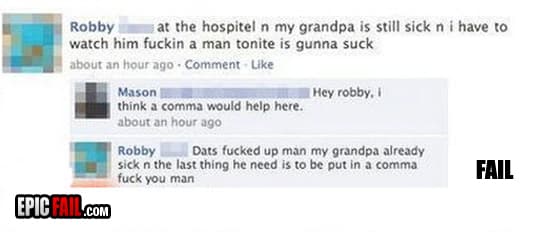 Moment: double Facebook Fail