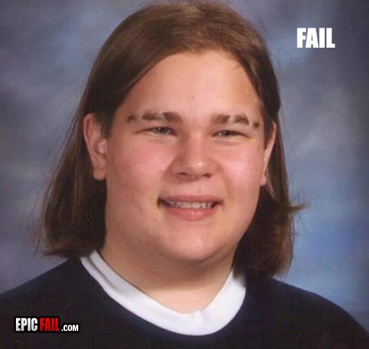 Moment: eyebrows Fail