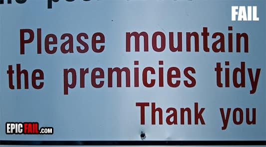 Watch: sign Fail