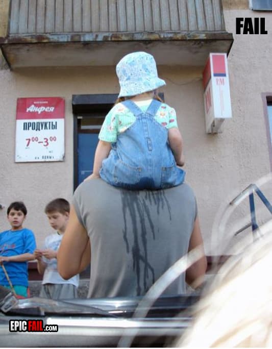 Caught on camera: dad Fail