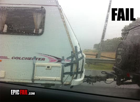 Caught on camera: epic Caravan Repair Fail