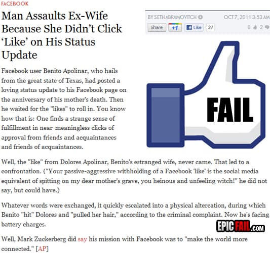 Moment: ex-Husband Like Fail