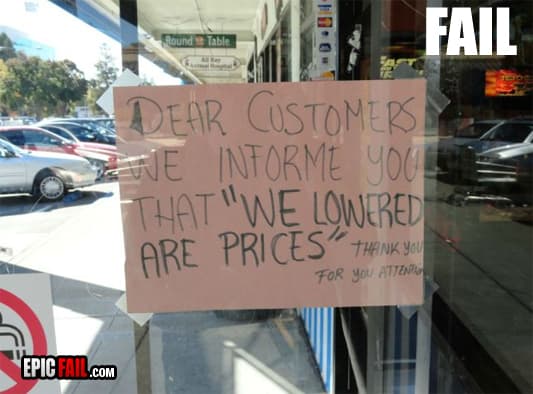 Scene: sign Fail
