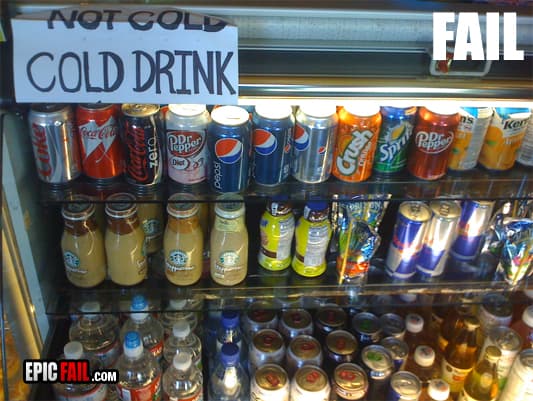 Caught on camera: sign Fail