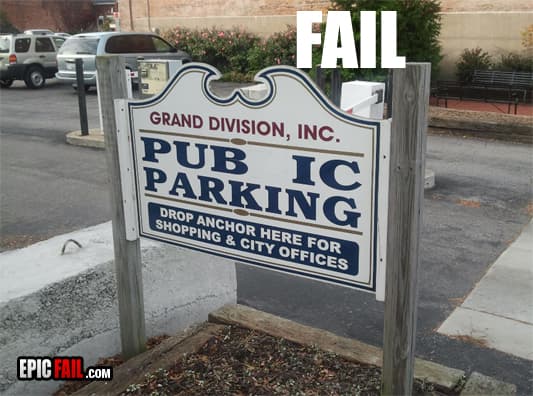 Watch: sign Fail