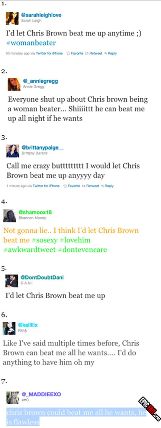 Scene: chris Brown Tweets Fail