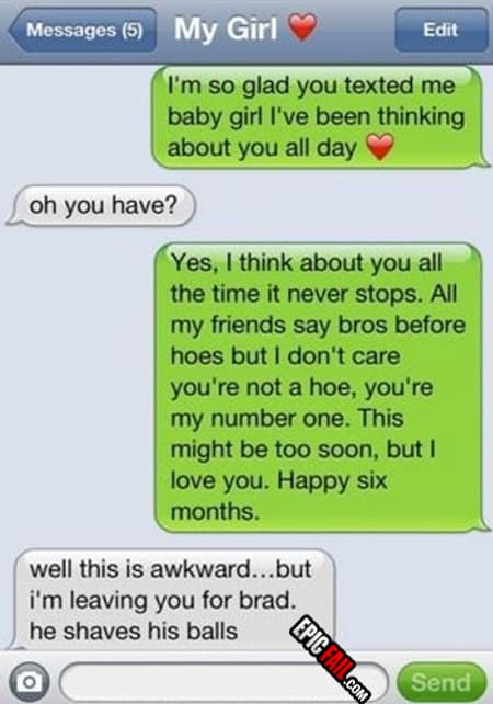 Moment: boyfriend Fail
