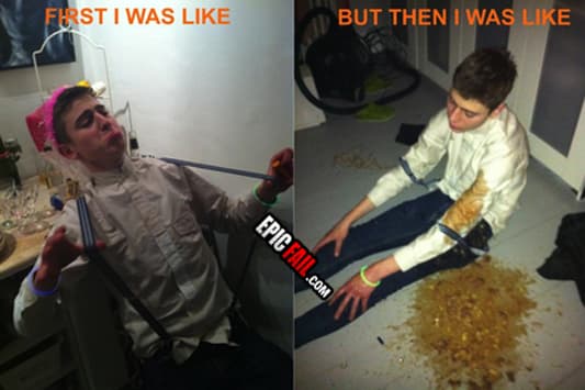 Caught on camera: drunk Fail