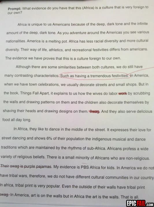 Clip: essay WIN or FAIL?