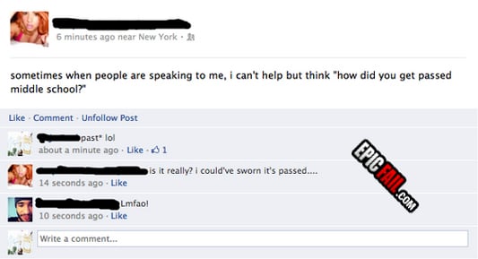 Caught on camera: facebook Fail