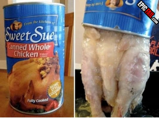 Moment: canned Chicken Fail