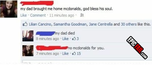 Moment: facebook Friend Fail