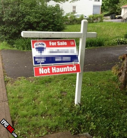 Caught on camera: for Sale Sign Fail