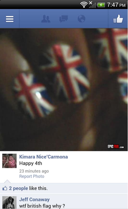 Scene: 4th of July Manicure Fail
