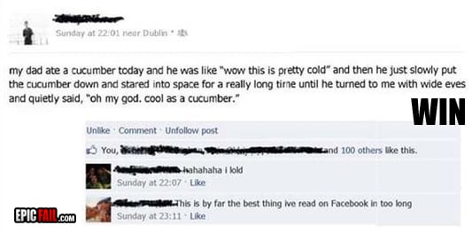 Scene: facebook Dad Win