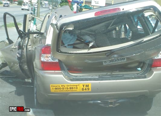 Caught on camera: driver Fail