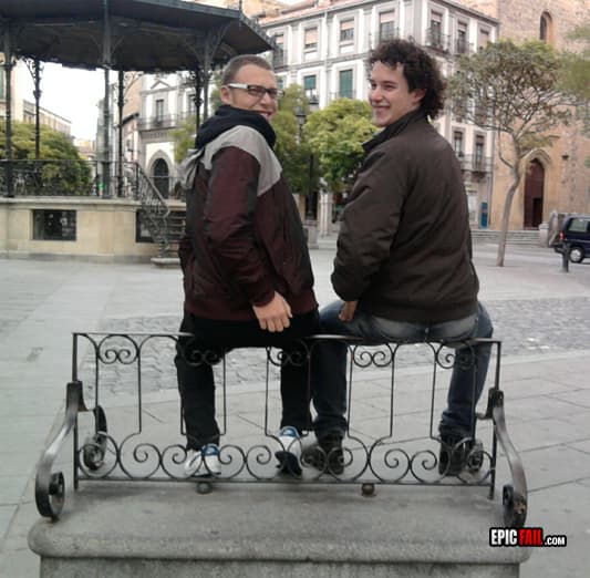 Caught on camera: park Bench Design Fail