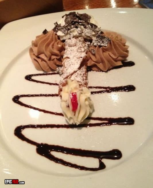 Scene: dessert Arrangement Fail