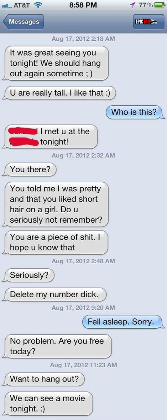 Moment: epic Texting Fail