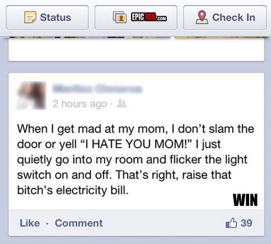 Scene: facebook Anger Management Win