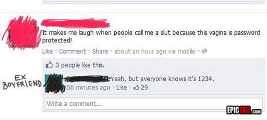 Watch: facebook Status Fail / Ex-Boyfriend Win