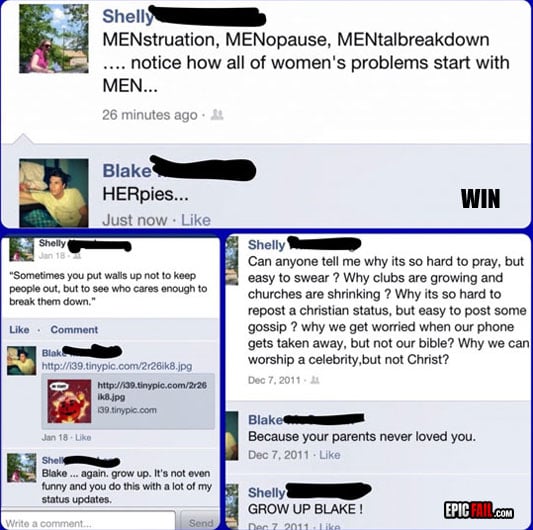 Scene: facebook Troll Win