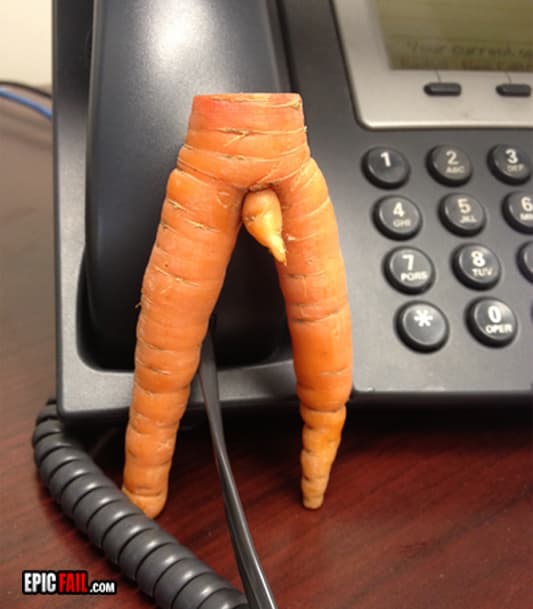 Caught on camera: carrot Fail