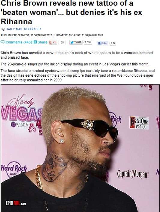 Moment: chris Brown Tattoo Fail