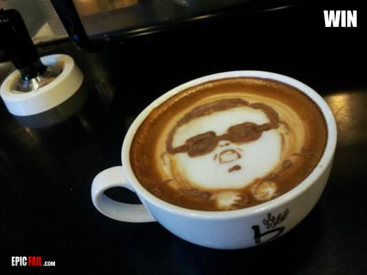 Caught on camera: coffee Win