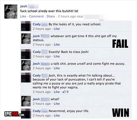 Watch: education Fail / Reply Win
