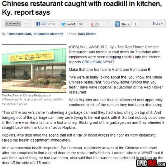 Scene: epic Chinese Restaurant Fail