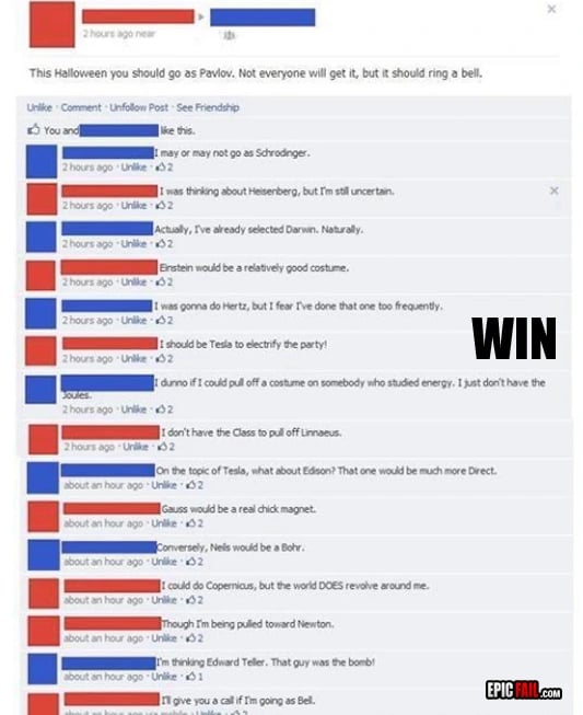 Caught on camera: facebook Halloween Status Win