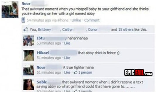 Moment: facebook Fail