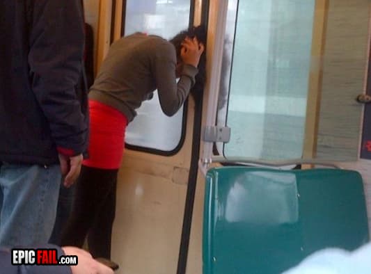 Caught on camera: boarding Fail