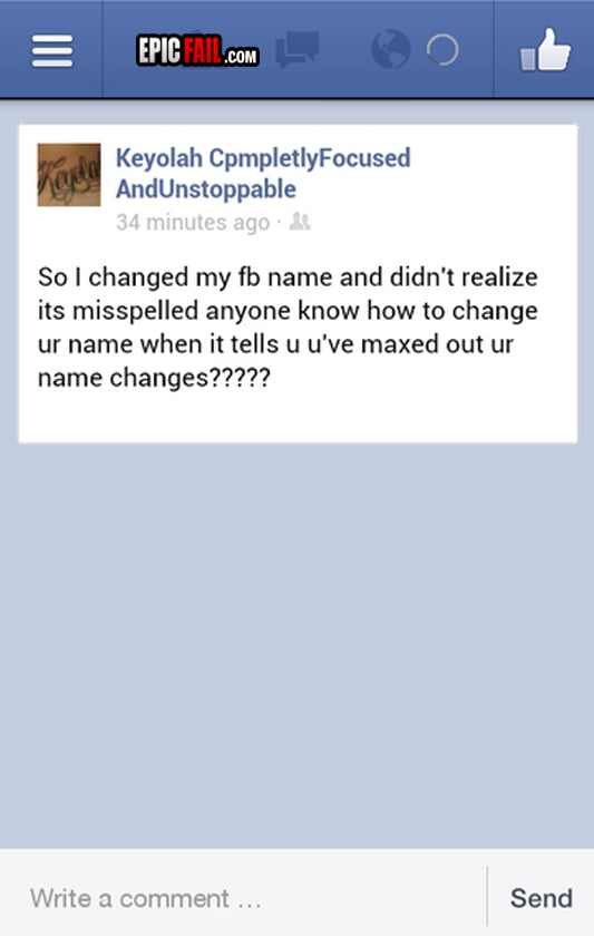 Scene: facebook Fail