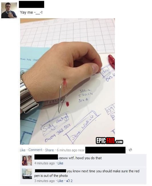 Caught on camera: facebook Fail