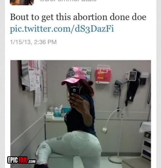 Caught on camera: abortion Tweet Fail