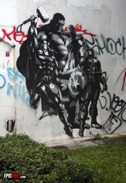 Caught on camera: avengers Graffiti Win
