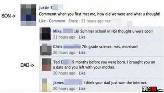Scene: dad Facebook Win