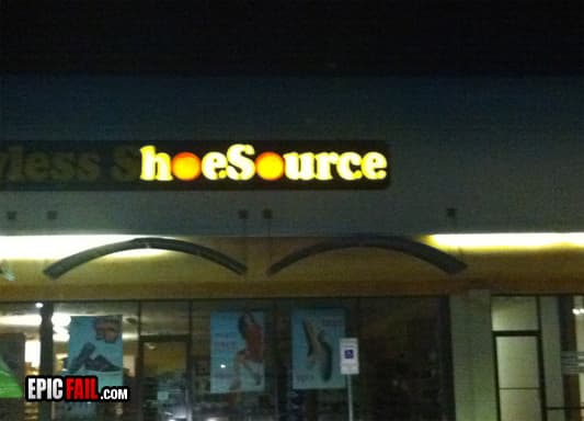 Moment: payless Shoes Sign Fail