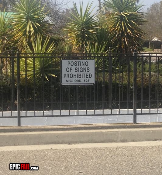 Scene: sign Fail