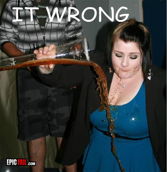 Caught on camera: drinking Fail