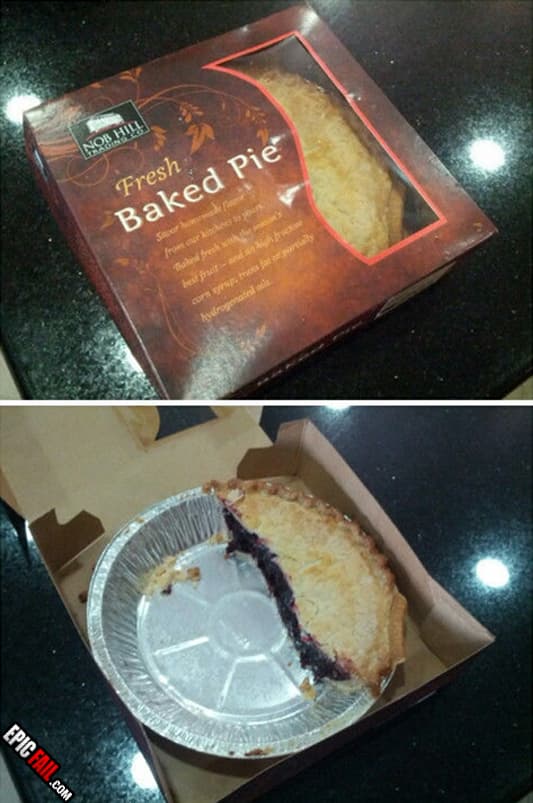 Watch: eating Pie Fail / Store Troll Win